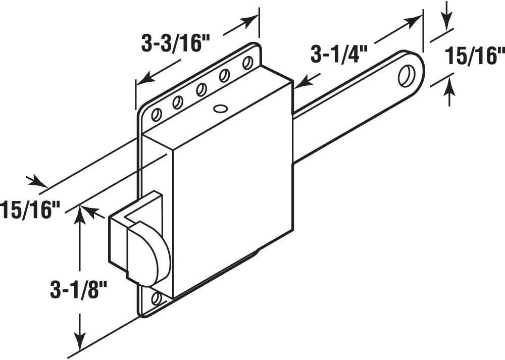 Prime-Line Products GD 52118 Inside Deadlock H.D. 亜鉛メッキ